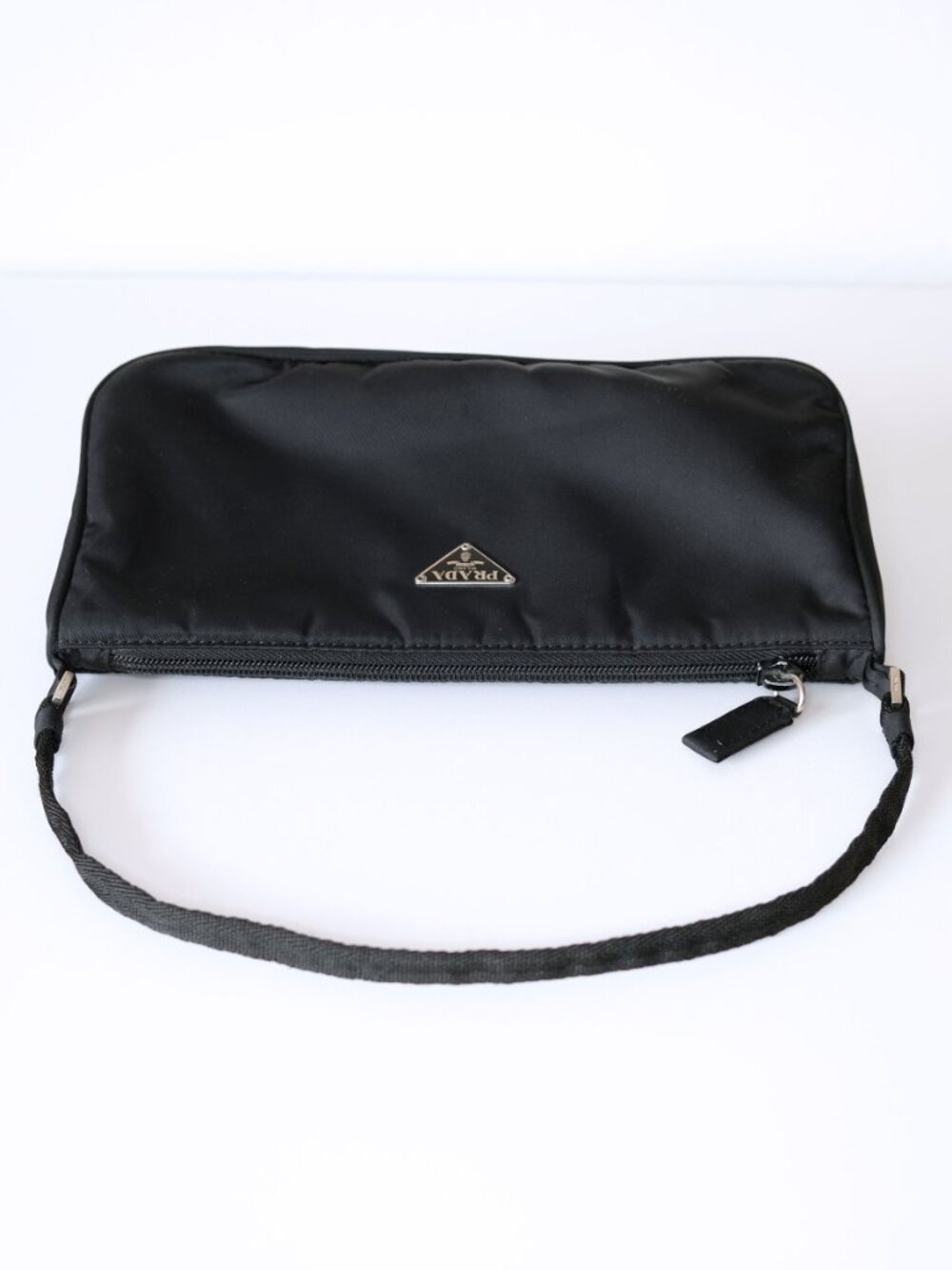 Prada Y2K Archival Tessuto Nylon Shoulder Bag, Baguette, Black - Picture 14 of 15